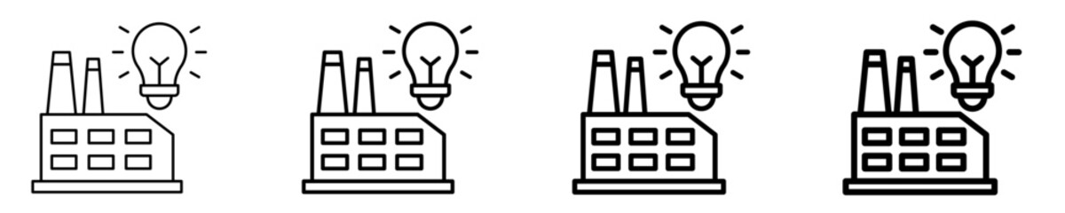 Industry Insight Icon Set Different Style Collection