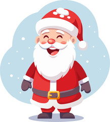 Santa Claus Christmas Character in Traditional Red Suit