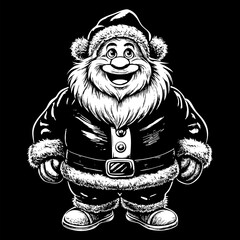 Fototapeta premium Cheerful Santa Claus Cartoon Character Christmas Holiday