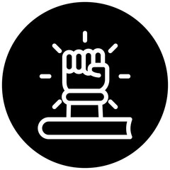 Motivate Rounded Color Icon Mini Illustration Icon. Use For Modern Concept, Print, Ui, Ux Kit, Web And App Development. Vector Related To Office, Education, Examination And More