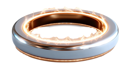 Energy Ring: A futuristic ring illuminated with dynamic energy, showcasing the fusion of technology and innovation.