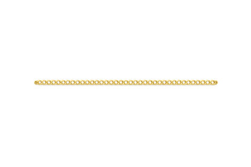Elegant gold chain, jewelry element isolated on transparent background.