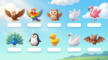 Obraz premium Cute Bird Collection