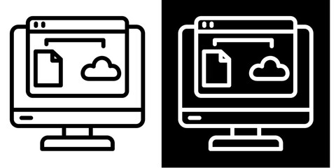 Fototapeta premium Sync Icon Set White Style Collection