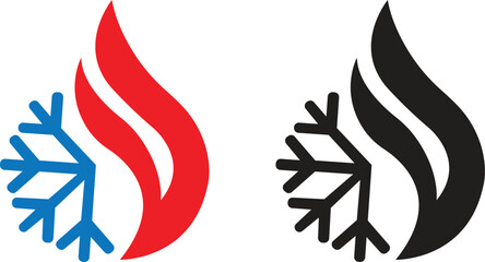 fire and snowflake icon