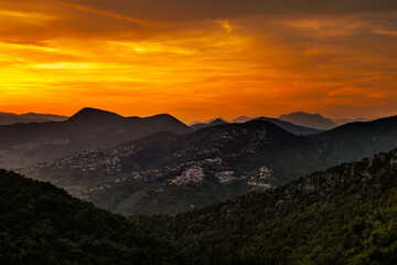 Mediterranean Hills at Sunset