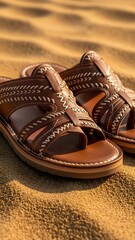 Gulf Traditional Winter Footwear Close-Up (Naal Sandals)