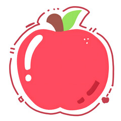red apple vector illustration