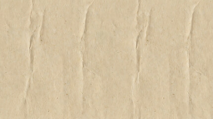 Wrinkled beige paper texture background.