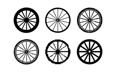 Diverse wheel designs in various artistic styles