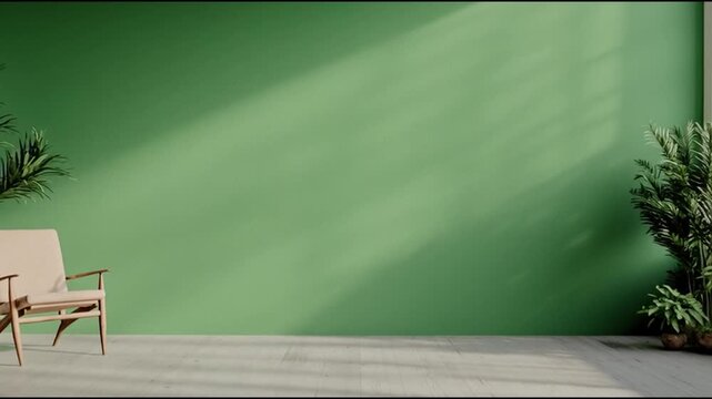 green chair on wooden table