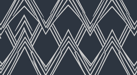 Geometric V pattern on dark blue
