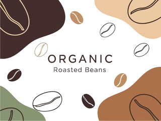 Organic Roasted Beans with Abstract Coffee Bean Design for a Modern and Appealing Visual