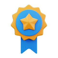 3D Scalloped Gold Star Award Icon