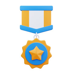3D Hanging Medal Star Award Icon