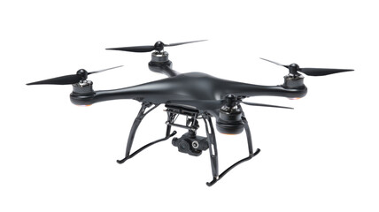 Drone quadcopter flying with camera capturing aerial views, modern uav technology performing remote surveillance