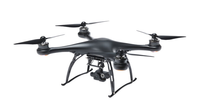 Drone quadcopter flying with camera capturing aerial views, modern uav technology performing remote surveillance