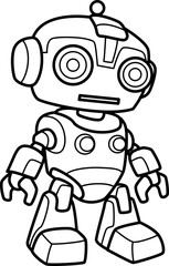 robot for coloring page