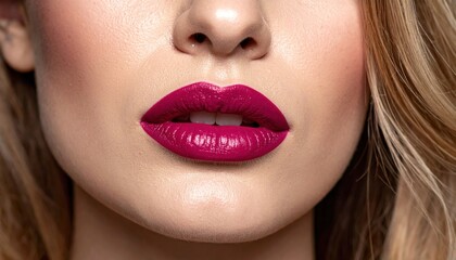 Fototapeta premium Red Lips Beauty.