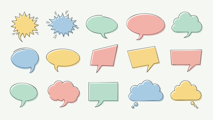 Colorful Speech Bubbles Collection for Creative Communication.