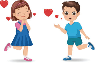 boy and girl with heart