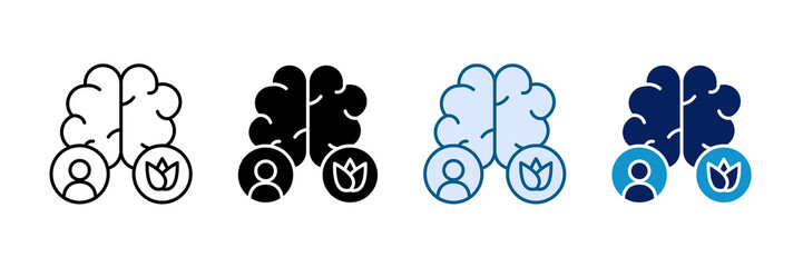 Mindfulness Icon Set Multiple Style Collection