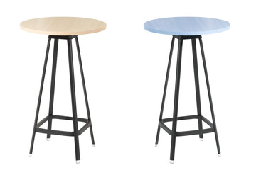 Table round table coffee table metal legs round beautiful new design suitable for editable poster advertisements,-branding, or promotional con commercial spaces white background resturent table