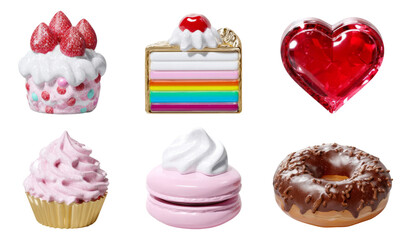 Whimsical Sweets in an Enchanted Bakery Setup with Colorful Delights and Treats
