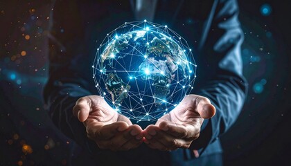 Global Network in Hands.