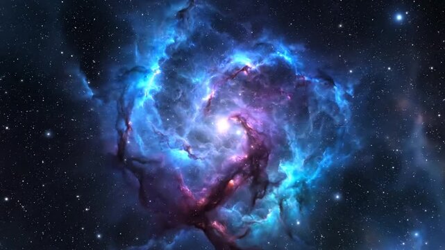 Ethereal celestial cloudscape ablaze with cosmic hues