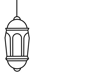 Islamic lantern line drawing vector,moslem lantern outline vector,islamic lantern linear image,moslem lantern oneline illustration 