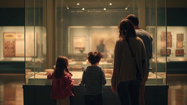 Family Exploring History Together at the Museum.