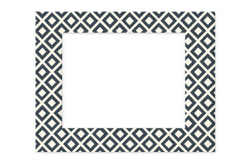 Abstract border design featuring repetitive rhombus shapes, ideal for graphic elements, banners, and overlays. Transparent background