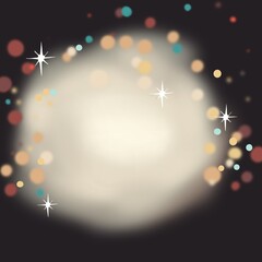 黒の背景イルミネーション/ぼかし背景