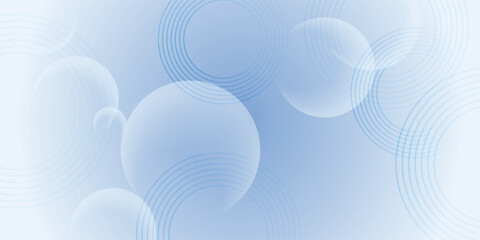 A tranquil abstract background with soft blue and white tones, featuring translucent overlapping circles and fine concentric line patterns.