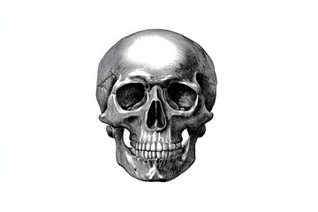 Obraz premium A detailed skull illustration, showcasing the intricate structure of the human head