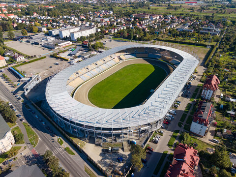 Aerial view of Edward's Jancarz GBS  stadium which has opened in 1951. It is named after Edward Jancarz, a former speedway rider