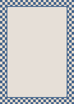 青・A4縦CMYKメニュー表台紙、レトロヴィンテージカラー壁背景350dpi