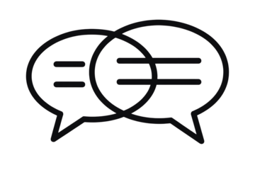 Abstract speech bubbles icon png