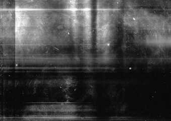 Abstract grunge texture background. Black and white gritty backdrop. Distressed monochrome screen graphic element. Suitable for film overlay design.