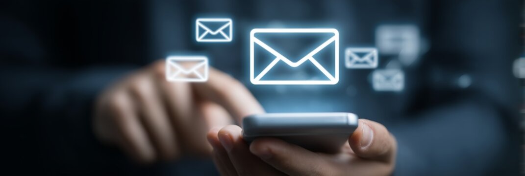 A Person Interacting with a Smartphone Displaying Multiple Messaging Notifications for Enhanced Digital Communication