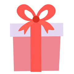 Gift Box in Cute Hand-Drawn Style for Holiday Celebrations