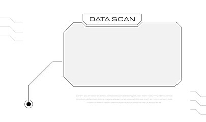Callout frame overlay on white background. Futuristic Data Callout Box.