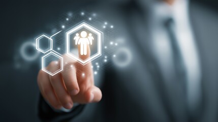 A Business Professional Engaging with Digital Technology Showcasing User Interaction and Connectivity in Modern Workspaces