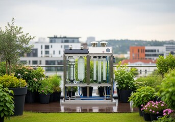 Rooftop scientific device for urban green sustainability