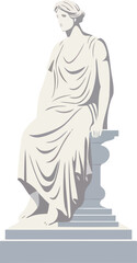 Greek statuestic isolated