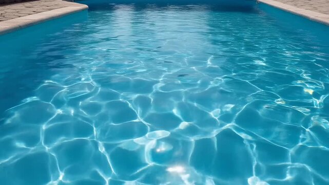 Sparkling blue swimming pool water sunlight reflections summer refreshment backyard leisure crystal clear pool water refreshing swim relaxation