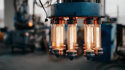 Medium shot of an electric furnace with visible glowing heating elements highlighting advanced technology and ecofriendly operation in a hightech setting