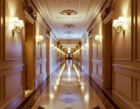 European-style hotel coridor