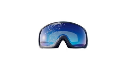Stylish snow goggles with blue lenses, perfect for winter adventures.